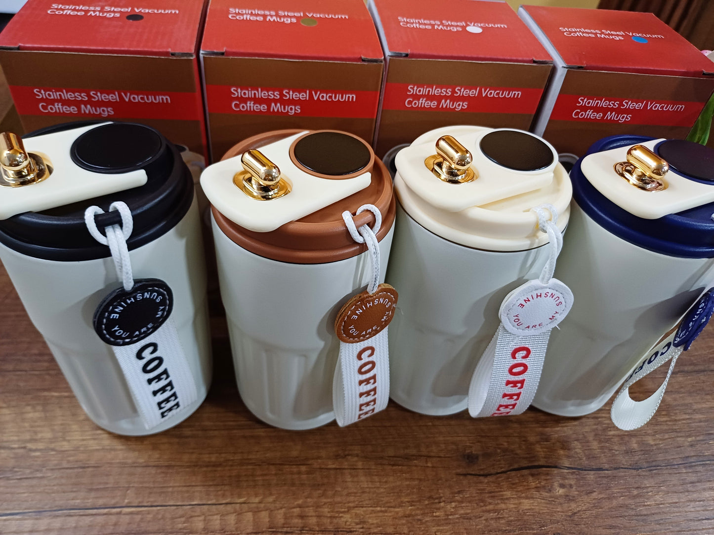 Termo de café inteligente con pantalla LED