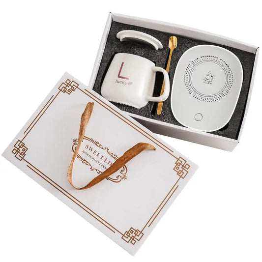 Set taza calentadora electrica con base