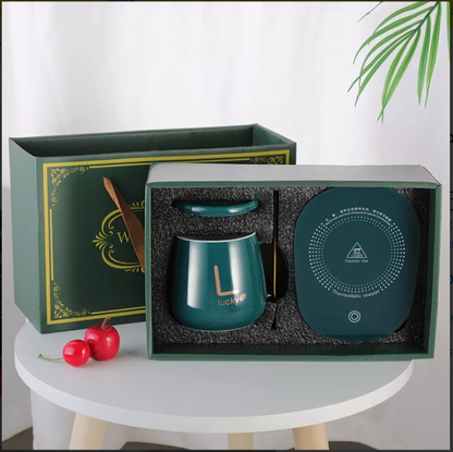Set taza calentadora electrica con base